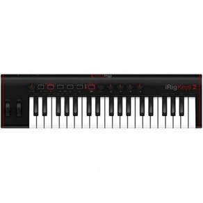 미디 컨트롤러 IK 멀티미디어 iRig Keys 2 Po 휴대용 키보드 MIDI 속도 감지 신스액션 키 25개와 헤드폰 출력 아이폰 아이패드 맥 PC 안드로이드용