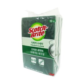 3M 다목적 수세미 (10개입) 대형 150mm 230mm / 스카치브라이트, 10개, 1개