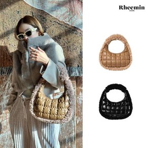 [리민] RHEEMIN BISCUIT POODLE HOBO - BLACK