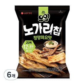 롯데웰푸드 오잉 노가리칩 청양마요맛, 60g, 6개