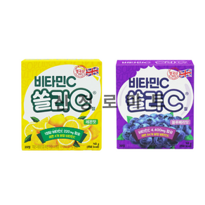 쏠라C 레몬맛 20정 + 쏠라C 블루베리맛 20정 츄어블 비타민C캔디, 2세트