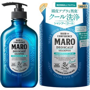 일본직발송 6. MARO(말로) 마로 (MARO) 【세트 구입】MARO 데오스칼프 샴푸 쿨 400ML 데오스컬프 샴푸 쿨, 2개 어소트, One Colo, 1개