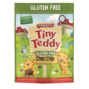 호주 아노츠 글루텐프리 테디베어 초코칩 비스킷 Anott's Gluten Fee Tiny Teddy Choc Chip Biscuits, 1개, 120g