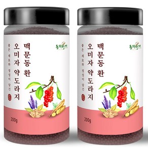 동의한재 오미자 약도라지 맥문동환, 200g, 2개