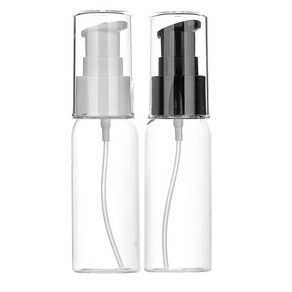 [허브스프레이샵] 플라스틱 고급에센스용기 모음20ml~100ml 화장품공병, 80ml투명용기, 검정캡, 1개