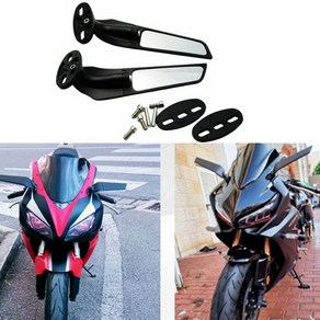 혼다용 오토바이 거울 CBR650RR CBR600RR CBR CBR1000RR 250R 300R 400RR 500R 수정된 바람 날개 회전 백미러, 1개