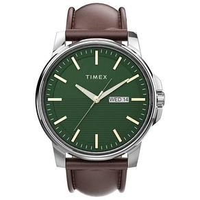 Timex 남성용 프리미엄 드레스 시계 블랙. 45mm