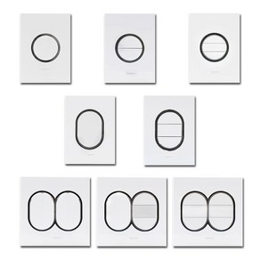 legand 르그랑 아테오 시리즈 원형 사각 화이트 스위치 콘센트, 원형 스위치, 스위치 1구_단로, 1개
