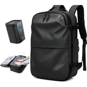 Ai-Back Backpack with Vacuum Seal Anti-Theft Vacuum Compession Tavel Backpack Outdoo Poducts-Ex, Black, Model A With Ai Pump, 블랙