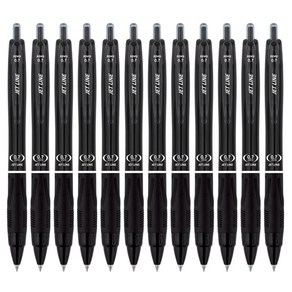 자바 제트라인 초저점도 볼펜 1다스(12자루), 1개, 0.7mm-검정(12P)