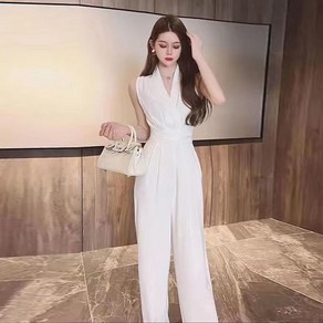 여성 점프수트 심플 무지 패션 민소매 여자 점프슈트 2023 women jumpsuit XK0237