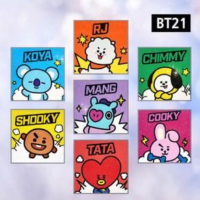 DIY 보석십자수 BT21 코믹 25x25, 코야, 1개, 코야