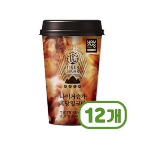 유어스 타이거슈가 흑당밀크티 300ml x 12개