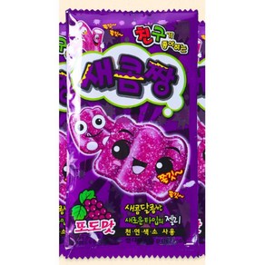 추억의 레트로젤리 새콤짱 포도 길쭉이 회의간식 한과 사탕 안주, 35g, 1개