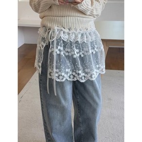 프렌치 레이스 레이어드 스커트