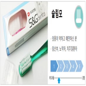 [에스앤지 공식판매점] 치과용 미세모칫솔 치과의사추천 12개입, 슬림모, 1세트