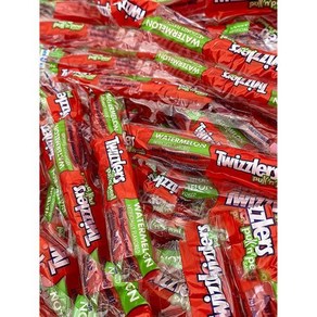 HERSHEY'S Twizzles 풀 앤 껍질 감초 트위스트 파티용 개별 포장 간식 생일 스타킹 스터퍼 수박 맛 2파운드 대량 팩, 1개