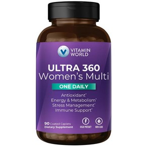 비타민월드 울트라360 여성 멀티비타민 원데일리 Vitamin Wold ULTRA360 Women Multivitamin Once Daily, 1개, 90정