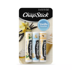 Chapstick 챕스틱 바닐라향 3종 립밤 3개입, 1세트, 4.25g, 바닐라민트,바닐라컵케이크,바닐라아이스크림