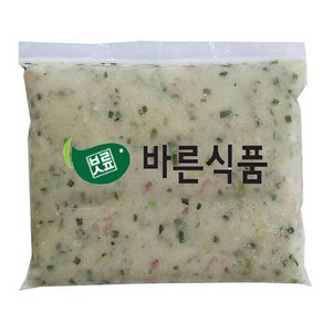 바른식품 어묵반죽 1kg (해물부추) / 금요미식회방영 우돈어묵 가마보코 피쉬볼 어묵탕 튀김어묵 밀가루없는 무색소 무방부제 수제, 1개