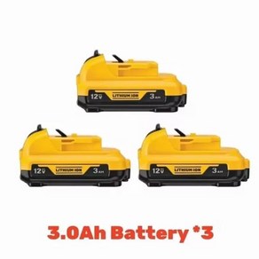 Dewalt DCB120 리튬 이온 배터리 12V 3.0Ah 배터리 DCB124 DW089LG DCD701F2 전동 공구 레이저 레벨 무선, 3개, 01 3 PCS 3.0Ah