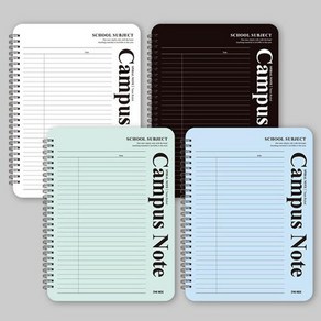[꿈드림22] 캠퍼스노트 Campus 라운드 하드커버 두꺼운노트 7mm 25줄 140매 32절 유선 줄노트 6.0, 색상혼합발송
