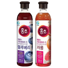 청정원 홍초 900ml 블루베리 1개 + 자몽 1개