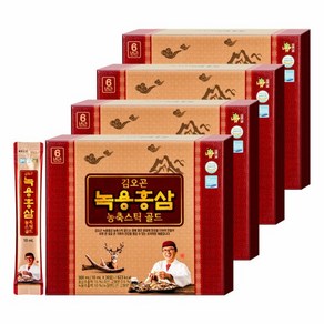 [김오곤] 녹용홍삼농축스틱골드 30포 x 4박스, 300ml, 4개