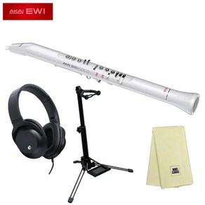 AKAI EWI SOLO Special Edition White + WSS-100 + 아카이 윈드 신디사이저 스탠드 헤드폰, 1개