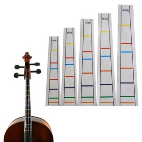 첼로 코드 스케일 지판 스티커, 3/4, 1개