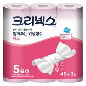 크리넥스 빨아쓰는 위생행주 핑크, 3개입, 1개