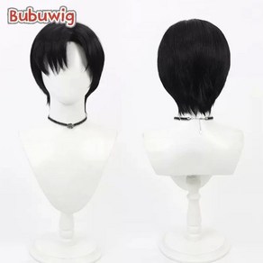 에일리언 스테이지 코스튬 코스플레이 Bubuwig 합성 헤어 이반 코스프레 가발 외계인 무대 30cm 남성용 짧은 스트레이트 블랙 클래식 애니메이션 내열성