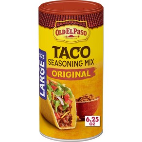 Old El Paso Taco Seasoning Oiginal Lage Size 6.25 oz. 올드 엘파소 타코 양념 오리지널 대형 6.25온스, 1개, 177g