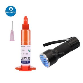 TP-2500 UV 접착제 세트 유리 휴대폰 액체 광학 투명 화면 수리 LOCA 라이트 램프 키트 도구, 04 UV Glue and Lamp, 1개
