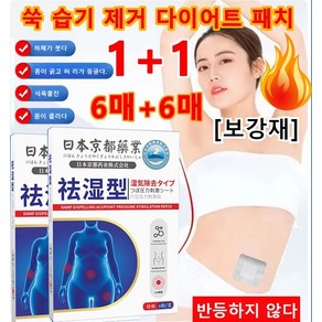 습기제거 혈자리 패치 치습혈자리 제습 디톡스 다이어트 패치 뱃살 복부바디 패치, *2세트 * 6장/박스 * 2개