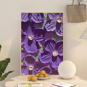 번호 색칠 백드롭페인팅 키트 재료 DIY 유화 아크릴화 그림 명화그리기 캔버스 페인팅 꽃, 백드롭 페인팅40x60cm, 1개
