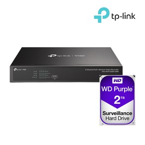 티피링크 VIGI NVR1008H-8MP＋2TB HDD 8채널 POE NVR 녹화기 세트, 1개, 1개