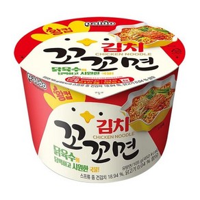 꼬꼬면 김치 왕컵 105g, 16개