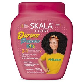 SKALA - 엑스퍼트 - 크림 드 트라타멘토 2엠 1 크레스피뉴 디비노 1Kg - (Divine Little Culs 2 in 1 트리트먼트 크림 네트 33.81온스), 1개