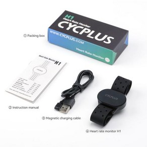 LED 모니터 백라이트 CYCPLUS 심박수 센서 암밴드 손목 벨트 블루투스 ANT 피트니스 Gamin Wahoo GPS 자전거 컴퓨터용, 1) H1, 1개