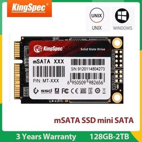 KingSpec mSATA SSD 512GB 1 테라바이트 솔리드 스테이트 디스크 128gb 256gb 500gb 2 ssd 하드 드라이브, 01 mSATA SSD 128GB, 한개옵션1