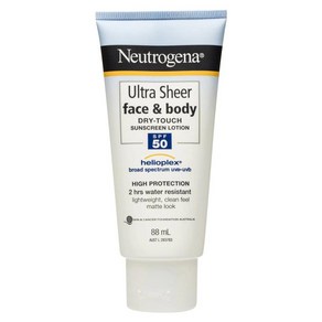 Neutrogena 뉴트로지나 울트라 쉬어 페이스 바디 드라이 터치 선스크린 자외선 차단제 SPF 50 88ml