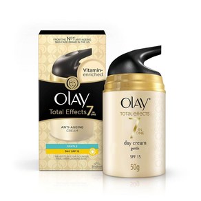 Olay 올레이 토탈 이펙트 7 in 1 안티에이징 스킨 크림 모이스처라이저 젠틀 SPF15 50g, 1개