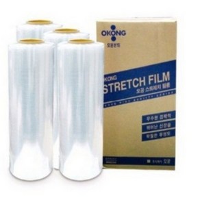 오공 스트레치필름 20mic x500mmx300m 1box(4개입)yestto, 25mic x 500mm x 250m, 4개