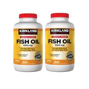 Kirkland Signature Fish Oil 커클랜드시그니쳐 EPA+DHA 피쉬오일 1000mg 소프트젤 400정 2개