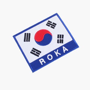 태극기약장 ROKA 흰색 벨크로 군인가방 군대 패치 와펜