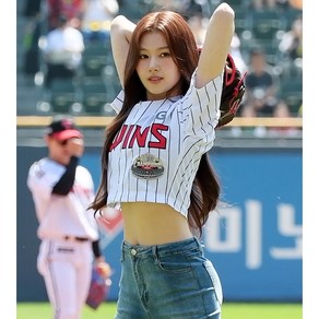 당일배송[BASEBALL 걸그룹 시구 크롭 배꼽티 야구복]여캠 클럽 방송 촬영 무대의상 파티복 프로필촬영 비제이의상 비치웨어 댄스팀 공연복 바디프로필 스포츠룩