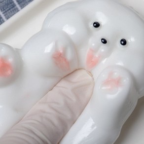 [이거쩌거] 귀여운 쫀득말랑이 스트레스해소, 1개, 50g, 하양 멍멍이