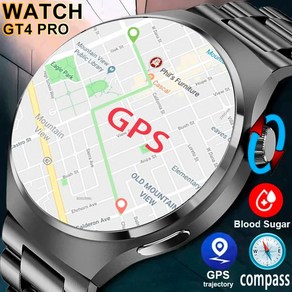 화웨이 워치 4 프로 NFC 스마트 GT4 GPS AMOLED 360x360 HD 화면 통화 IP68 방수 스마트워치 남성용, 1.Black  NFC Watch 4 Po