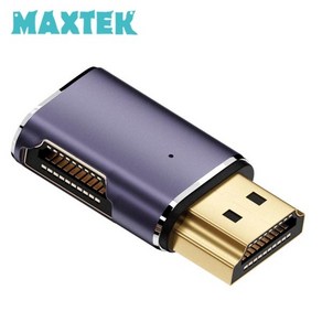 [MAXTEK] HDMI 2.1 to HDMI 2.1 M/F 연장젠더 좌향 90도 꺽임 [MT407]